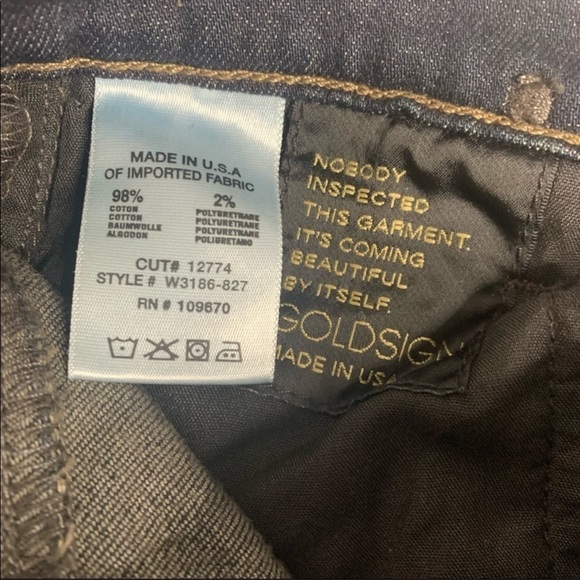 NWT Goldsign Dark Blue Wash Mid-Rise Bootcut Jeans - Picture 9 of 14
